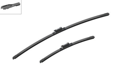 2 x BOSCH AEROTWIN A558S Flat Wiper Blades (Pair) Fits Citroen DS Peugeot Seat V