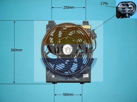 AUTO AIR 05-1116 Radiator Fan Electric Motor Centre Fits Vauxhall Corsa