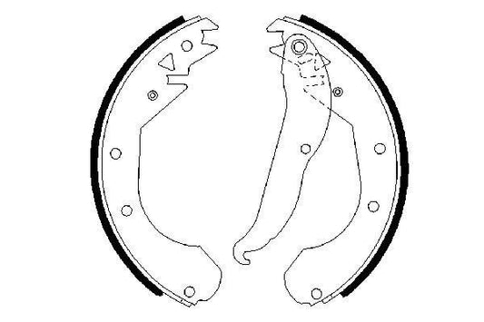 BOSCH 0986487201 Brake Shoe Set Rear 51mm Width Fits Bedford Opel Vauxhall