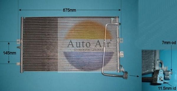 AUTO AIR 16-6017 Air Conditioning Condenser A/C Air Con Replacement For Saab 9-5