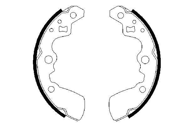 BOSCH 0986487430 Brake Shoe Set Rear 25mm Width Braking System Fits Suzuki Swift