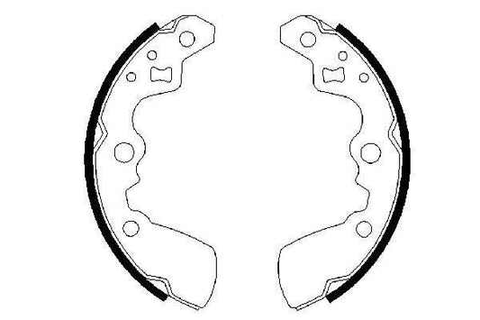 BOSCH 0986487430 Brake Shoe Set Rear 25mm Width Braking System Fits Suzuki Swift