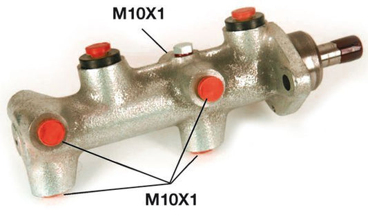 BOSCH 0986480428 Brake Master Cylinder Cast Iron 6 Connectors Fits Audi VW