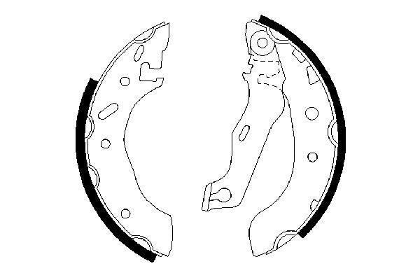 BOSCH 0986487553 Brake Shoe Set Rear 32mm Width Braking System Fits Ford Mazda