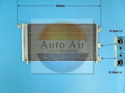 Auto Air 16-1378 A/C Air Con Condenser Air Conditioning Fits Fiat Panda