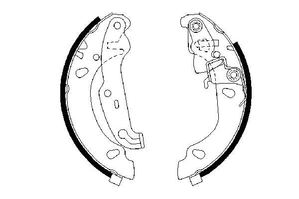 BOSCH 0986487624 Brake Shoe Set Rear Fits Ford Courier Fiesta Ka Ka Van