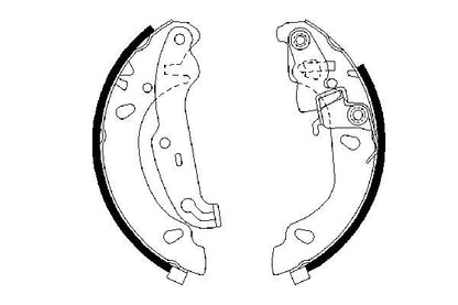 BOSCH 0986487624 Brake Shoe Set Rear Fits Ford Courier Fiesta Ka Ka Van