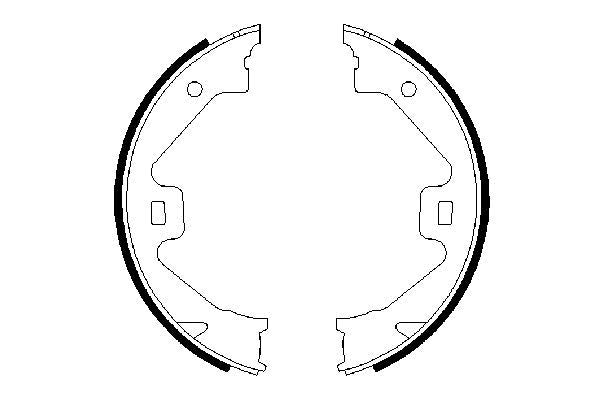BOSCH 0986487650 Brake Shoe Set For Parking Brake Rear Fits MG ZT-T Rover 75