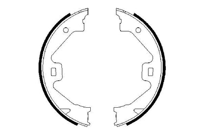 BOSCH 0986487650 Brake Shoe Set For Parking Brake Rear Fits MG ZT-T Rover 75