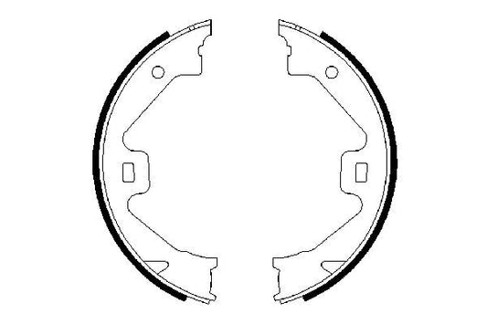 BOSCH 0986487650 Brake Shoe Set For Parking Brake Rear Fits MG ZT-T Rover 75