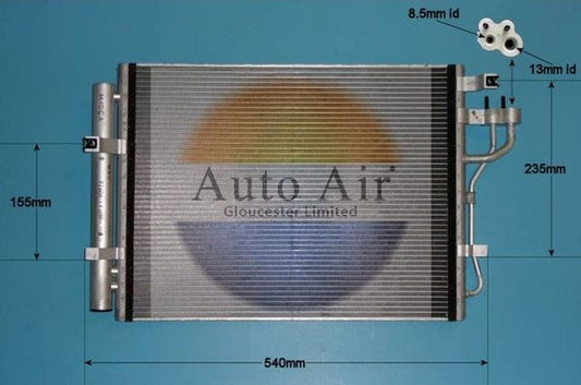 Auto Air 16-9670 A/C Air Con Condenser Air Conditioning Fits Kia Picanto