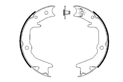 BOSCH 0986487685 Brake Shoe Set For Parking Brake Rear 32mm Width For Mitsubishi