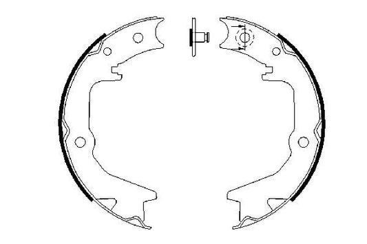 BOSCH 0986487685 Brake Shoe Set For Parking Brake Rear 32mm Width For Mitsubishi