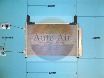 AUTO AIR 16-9793 Air Condenser A/C Air Conditioning Fits Chevrolet Matiz Spark