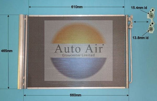 Auto Air 16-1358 A/C Air Con Condenser Air Conditioning Fits Alpina BMW