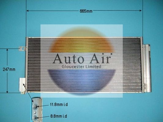 AUTO AIR 16-9800 Air Conditioning Condenser Fits Alfa Romeo Giulietta MiTo