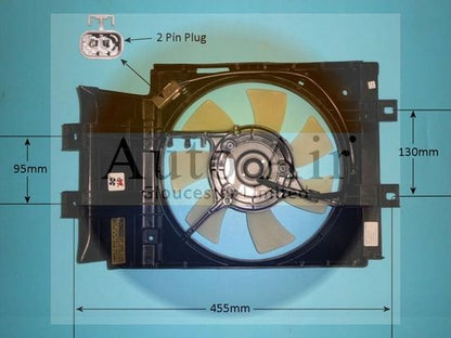 AUTO AIR 05-1188 Radiator Fan Electric Motor Centre Cooling Fits Nissan Micra