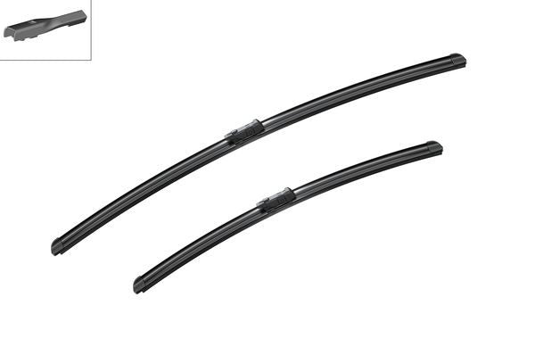 2 x BOSCH AEROTWIN A587S Flat Wiper Blades (Pair) 680/515mm Fits Audi Bentley