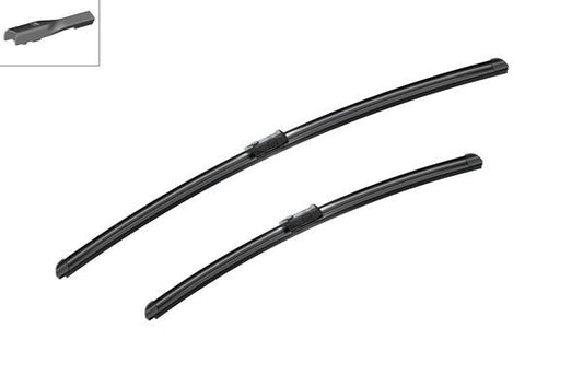2 x BOSCH AEROTWIN A587S Flat Wiper Blades (Pair) 680/515mm Fits Audi Bentley