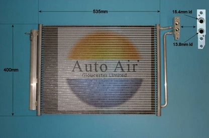 AUTO AIR 16-6100 Air Conditioning Condenser A/C Air Con Replacement Fits BMW X5