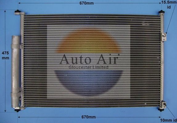 Auto Air 16-6106 A/C Air Con Condenser Air Conditioning Fits Suzuki Grand Vitara