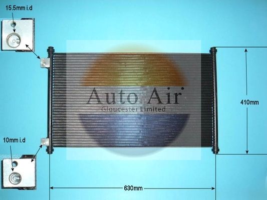 AUTO AIR 16-1053 Air Conditioning Condenser A/C Air Con Fits Honda Accord