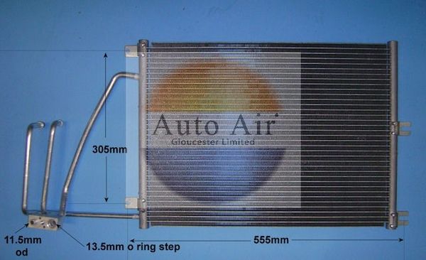 AUTO AIR 16-6201 Air Conditioning Condenser A/C Air Con For Vauxhall Vectra