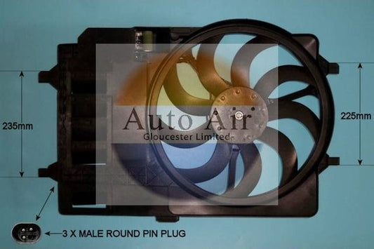 AUTO AIR 05-1033 Radiator Fan Electric Motor Centre Cooling System For Mini Mini