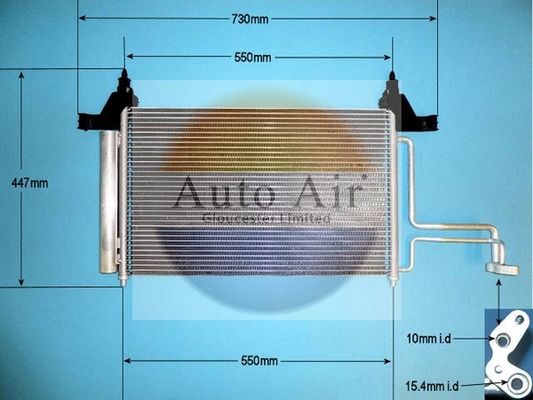 AUTO AIR 16-1123 Air Conditioning Condenser Air Con Replacement Fits Fiat Stilo