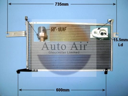 AUTO AIR 16-1235 Air Conditioning Condenser A/C Air Con Fits Nissan Micra
