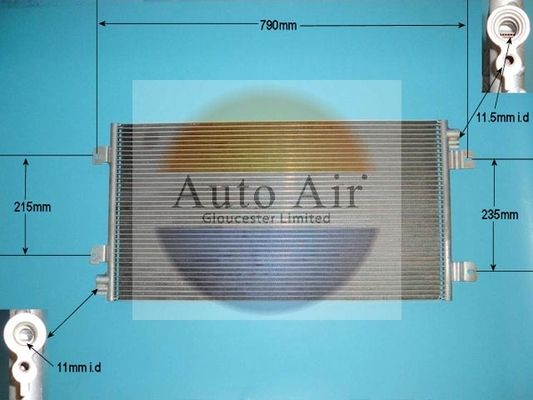 Auto Air 16-1371A A/C Condenser Air Conditioning Fits Nissan Renault Vauxhall