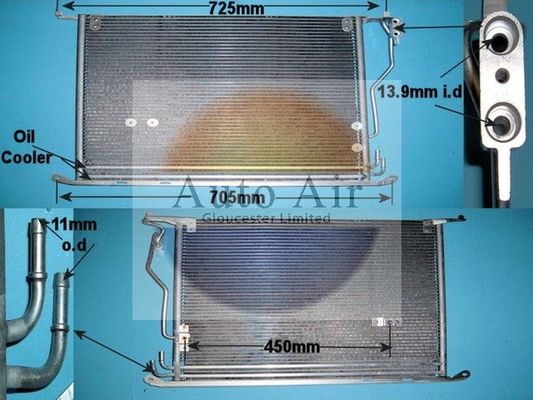 AUTO AIR 16-1206 Air Conditioning Condenser Fits Mercedes-Benz S-Class SL
