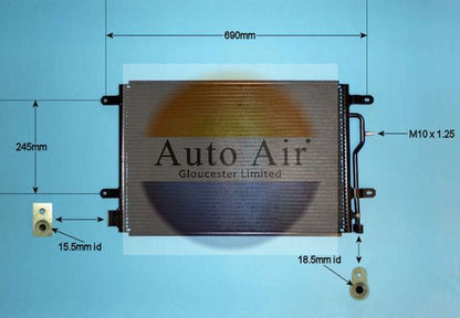 Auto Air 16-9700 A/C Air Con Condenser Air Conditioning For Audi A4 A6 Seat Exeo