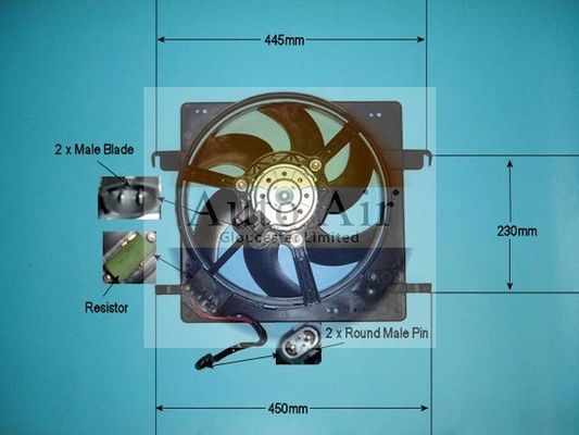 AUTO AIR 05-1137 Radiator Fan Electric Motor Centre Cooling System Fits Ford Ka