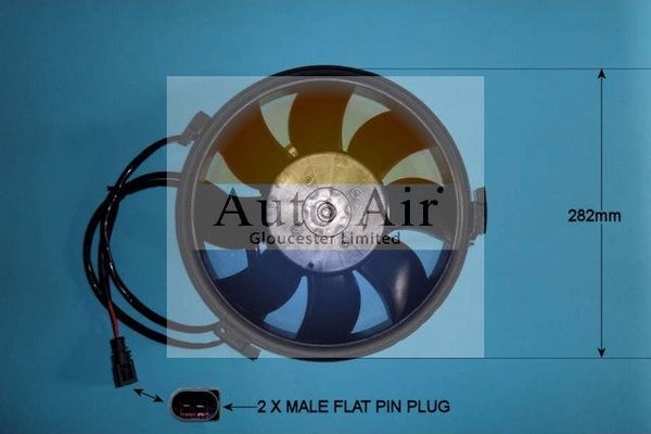 AUTO AIR 05-1008 Radiator Fan Electric Motor Centre Fits Audi Seat Skoda VW