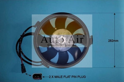 AUTO AIR 05-1008 Radiator Fan Electric Motor Centre Fits Audi Seat Skoda VW