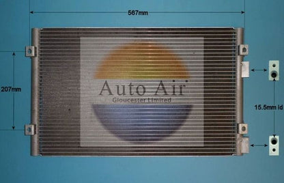 AUTO AIR 16-5110 Air Condenser A/C Air Conditioning Fits Chrysler PT Cruiser
