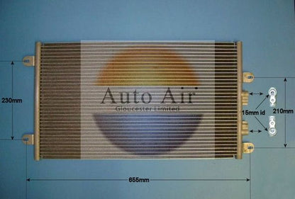 AUTO AIR 16-9735 Air Conditioning Condenser A/C Air Con Fits Alfa Romeo 147