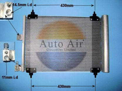 AUTO AIR 16-1248 Air Conditioning Condenser Fits Citroen Xsara Peugeot 406 607