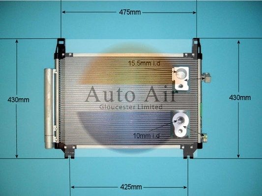 Auto Air 16-9939 A/C Condenser Air Conditioning Fits Toyota Yaris/Vitz Yaris