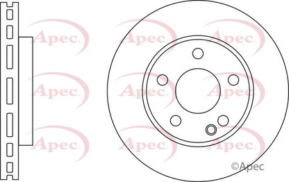APEC DSK3770 Brake Disc Front Vented Braking System Fits Mazda Bongo Friendee