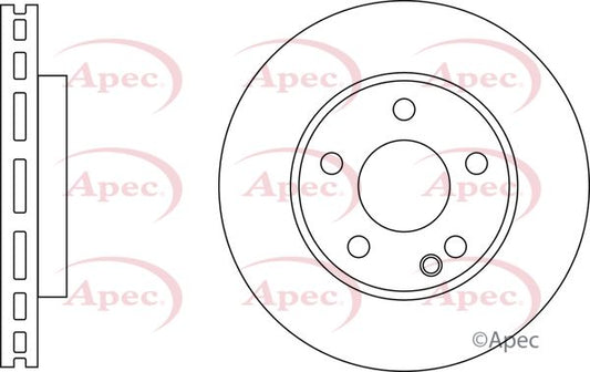 APEC DSK3770 Brake Disc Front Vented Braking System Fits Mazda Bongo Friendee