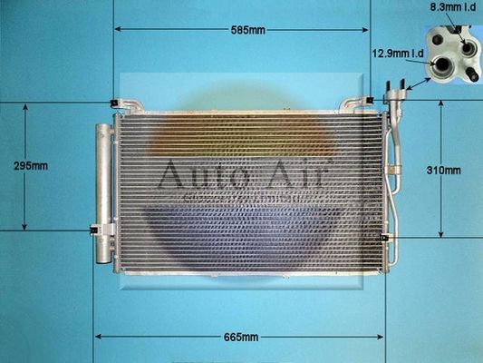 AUTO AIR 16-8912 Air Conditioning Condenser Fits Hyundai Tucson Kia Sportage