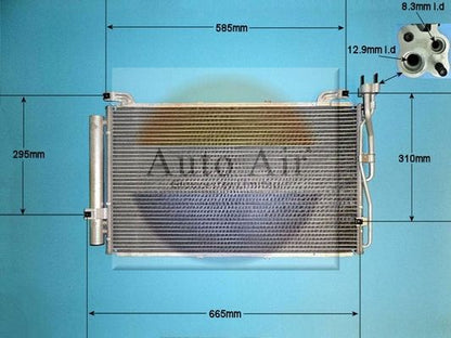 AUTO AIR 16-8912 Air Conditioning Condenser Fits Hyundai Tucson Kia Sportage