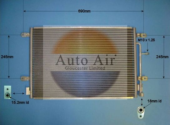 AUTO AIR 16-9701 Air Conditioning Condenser A/C Air Con Replacement For Audi A4