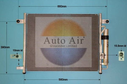 AUTO AIR 16-2048 Air Condenser A/C Air Conditioning Fits Chevrolet Daewoo