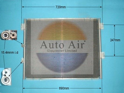 AUTO AIR 16-1350 Air Condenser A/C Air Conditioning Fits Toyota REGIUS Hiace