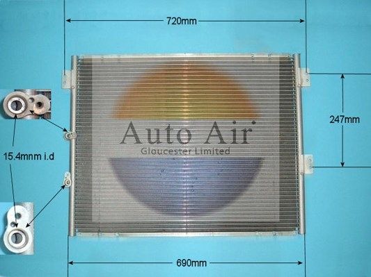 AUTO AIR 16-1350 Air Condenser A/C Air Conditioning Fits Toyota REGIUS Hiace