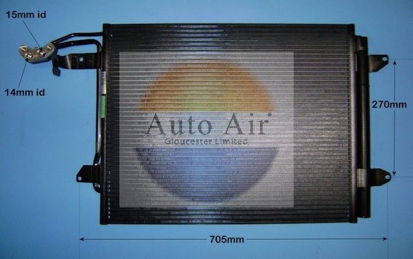 AUTO AIR 16-6215 Air Conditioning Condenser A/C Air Con For VW Caddy Touran