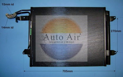 AUTO AIR 16-6215 Air Conditioning Condenser A/C Air Con For VW Caddy Touran